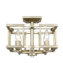 Golden 7151-SF WG - Wry Lighting Bellare 4-light Semi-Flush Mount in White Gold